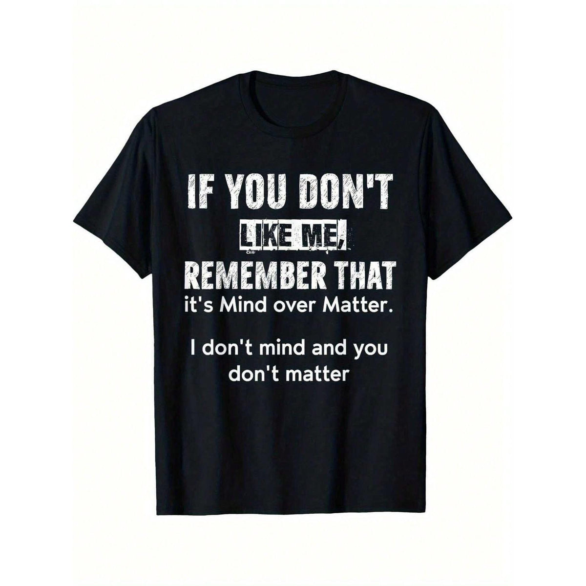 [Mind Over Matter T-Shirt] High Elasticity Cotton Men's "Mind Over Matter" Graphic T-Shirt | Loose Fit Short Sleeve Round Neck For Casual & Sports Wear, Spring/Fall Streetwear Essential, Durable Fabric, PLUS SIZE
