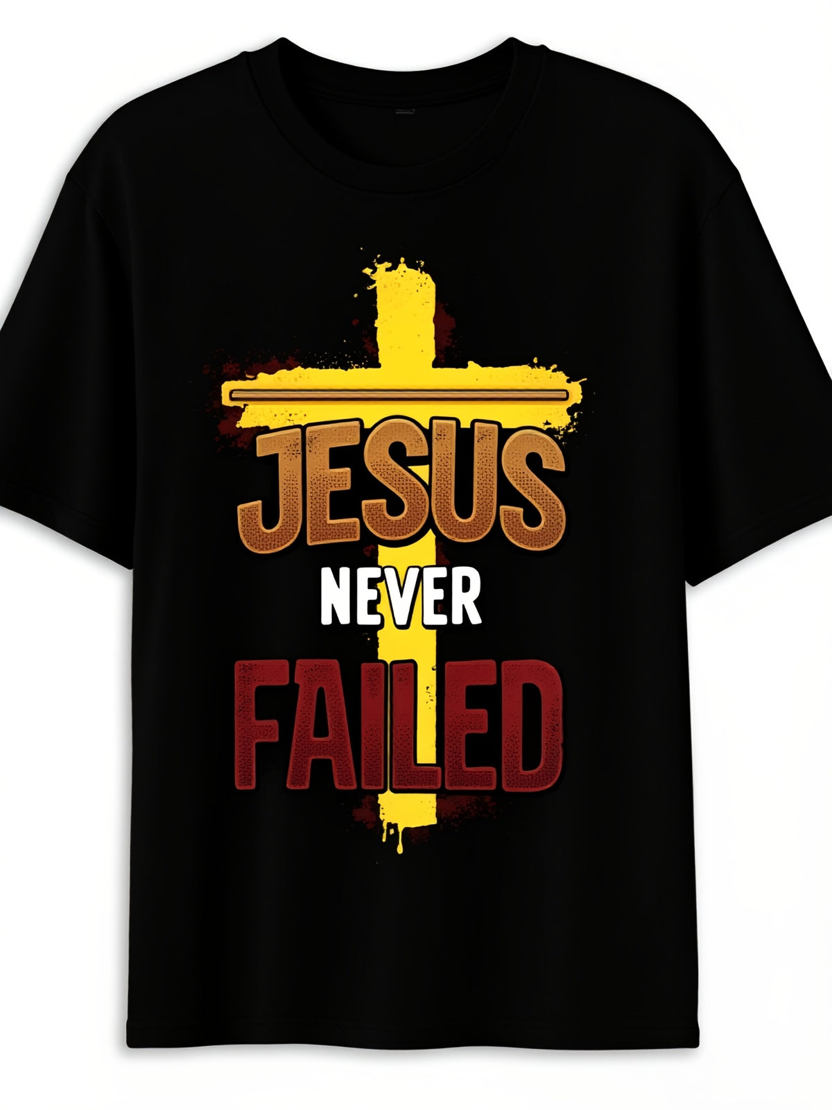 Jesus Never Failed Tee Men's Christianity Tshirt