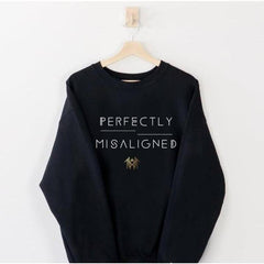 Perfectly Misaligned Sleep Token T-Shirt Sweatshirt, Sweatshirt- Black Graphic Crewneck