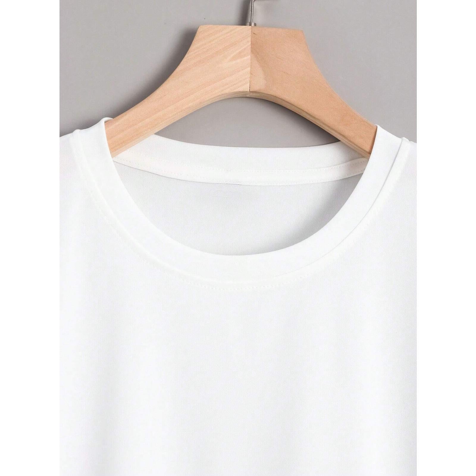 Men Summer Letter Printed Round Neck Short Sleeve Casual T-Shirt
