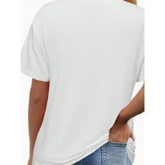 Heart Shaped Valentine's Day Printed Artistic Casual Women's T-Shirt
