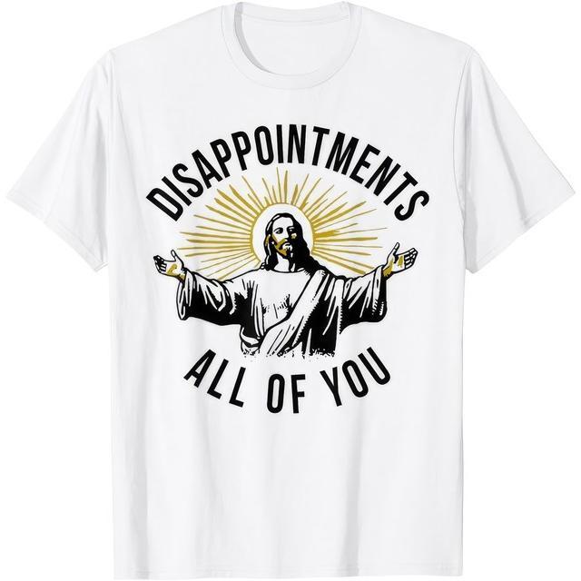 Women's Casual Short-Sleeve Round Neck Printed T-Shirt - Jesus & Bold Faith Disappointments Themed, High-Grade Garments for Women's Clothes