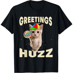 Greetings Huzz Funny Gen Z Gen Alpha Slang Meme T-Shirt Daily T-Shirt