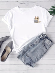 Nerd Neko: Cute Cat Working on Laptop T-Shirt