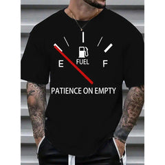Casual Slim Fit Classic Black Short Sleeve T-Shirt - Men's Comfortable Cotton Crew Neck with Tag Label Graphic