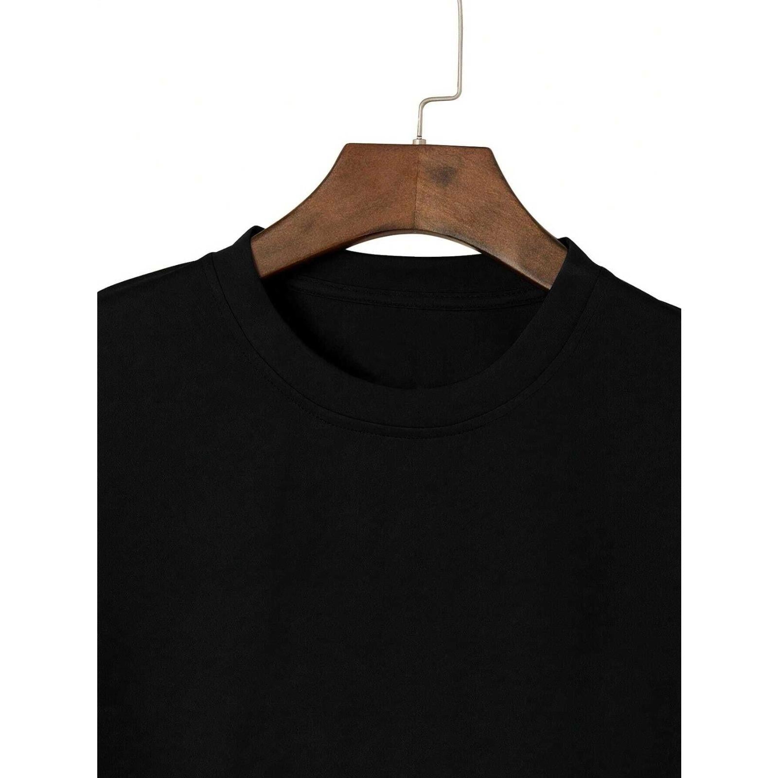 Men's Minimalist Printed Crew Neck Short Sleeve Casual T-Shirt Funny