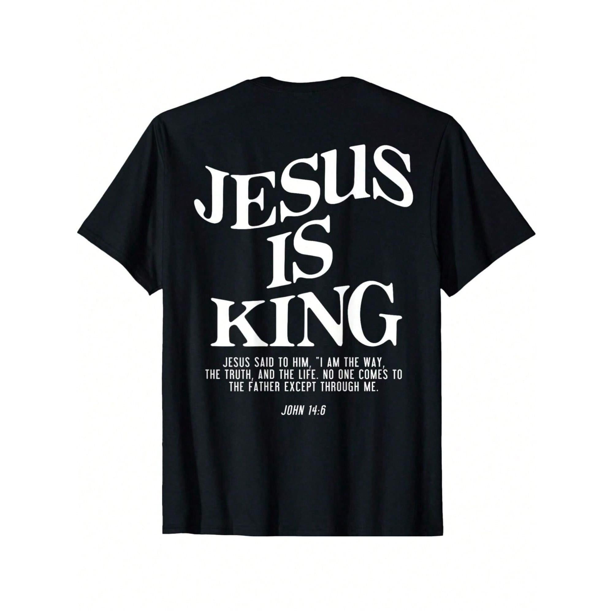 Jesus John 146 Christian T-Shirt Mens Short Sleeve Jesus Is King Faith Inspired Tee