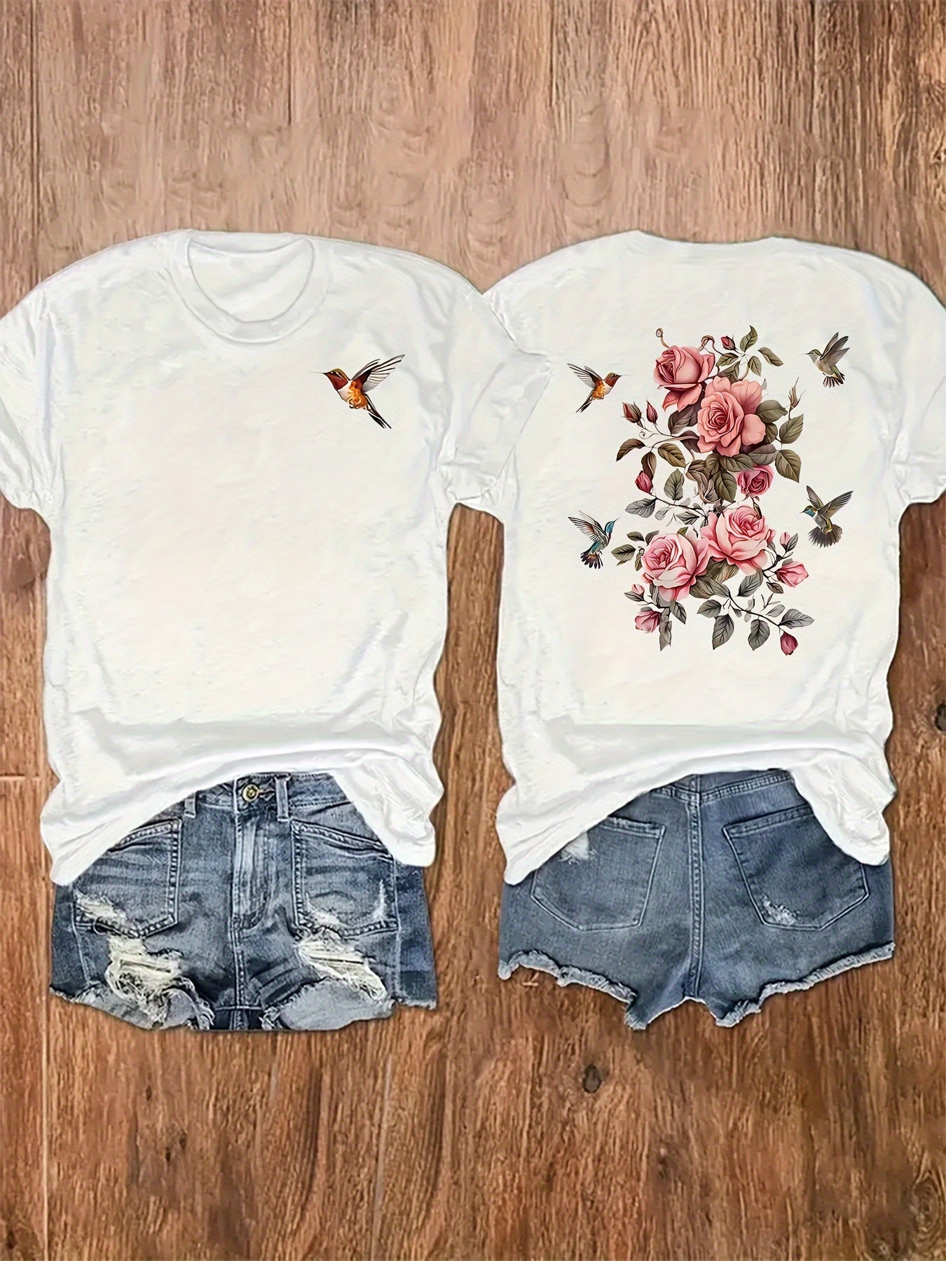 Letter Print Short Sleeve, Casual Short Sleeve Round Neck T-Shirt, Women'S Clothing