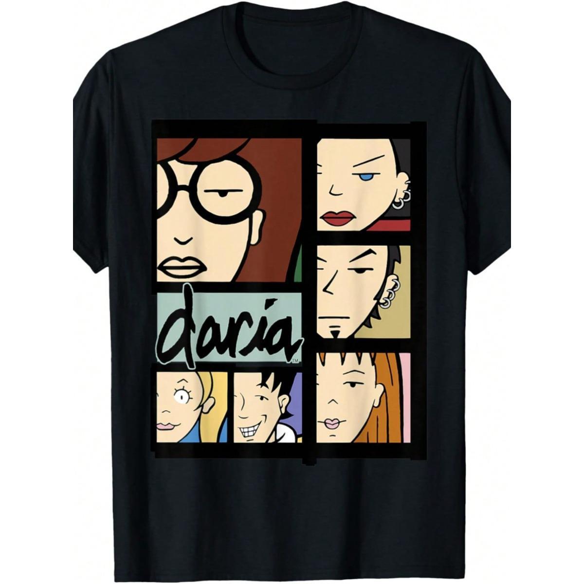 EWH Daria Character Panels Logo T-Shirt Casual Tee