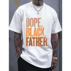 100% Cotton Shirt Black Dad Dope Black Father Fathers Day T-Shirt Funny