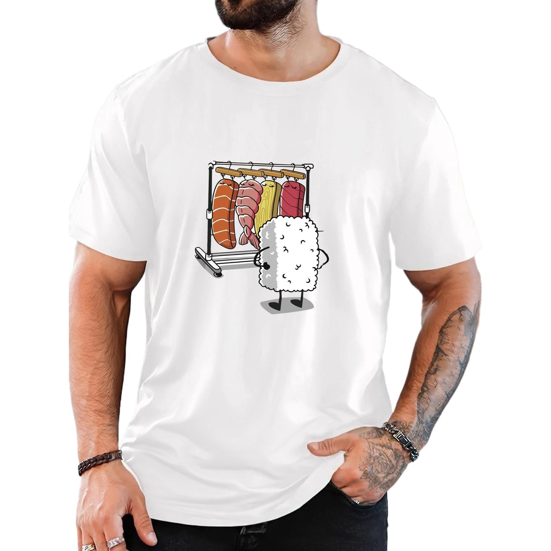 Sushi Lover‘s Graphic T-Shirt - Japanese Food Design, Unisex Casual Tee for Adults
