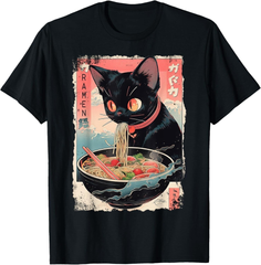Cat Ramen Noodle Japanese Anime Manga Ramen Kawaii Cat Gift T-Shirt
