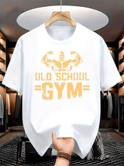 Old School Gym Bodybuilding Fitness Men's Graphic T-Shirt Workout Tee